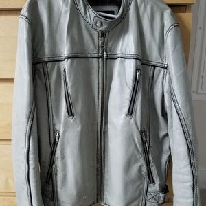 Unique motorcycle style leather jacket XL